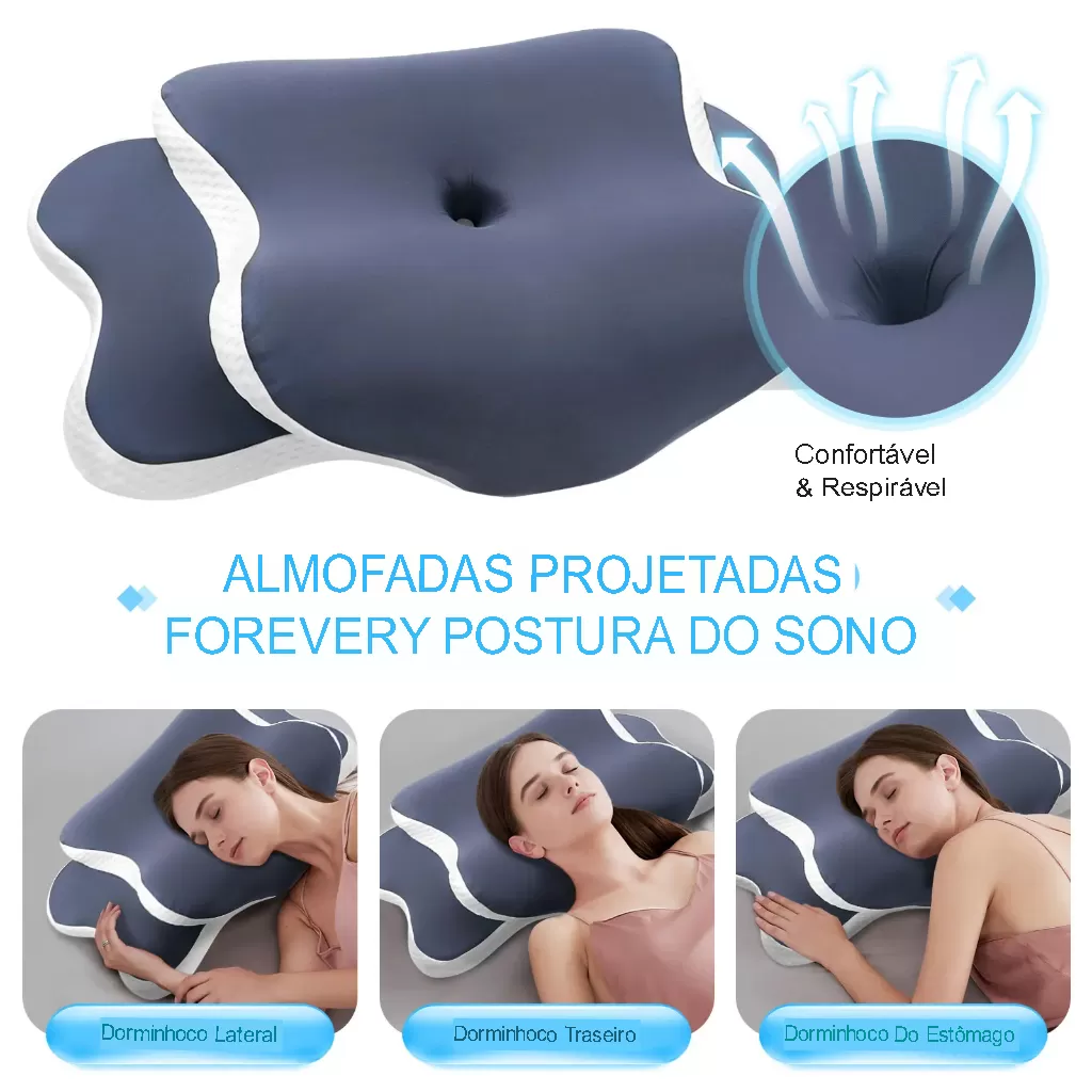 Travesseiro Ortopédico para Alívio da Dor Cervical no Pescoço - Imagem 2