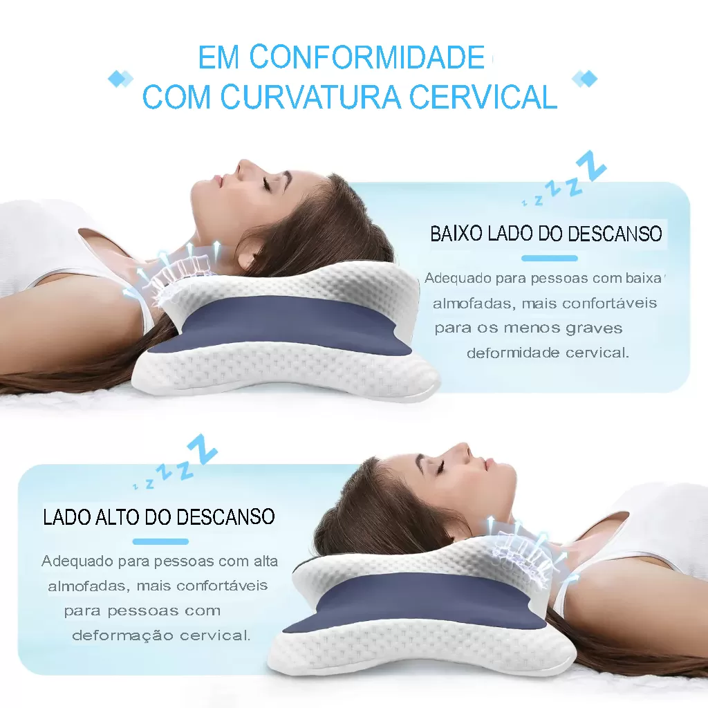 Travesseiro Ortopédico para Alívio da Dor Cervical no Pescoço - Imagem 4